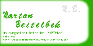 marton beitelbek business card